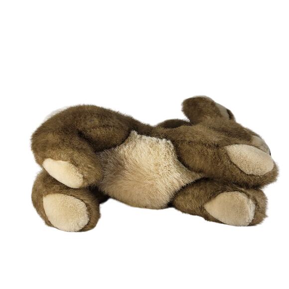 Realistic Brown Tan Rabbit Plush Bunny Stuffed Animal 11" long - Picture 5 of 11